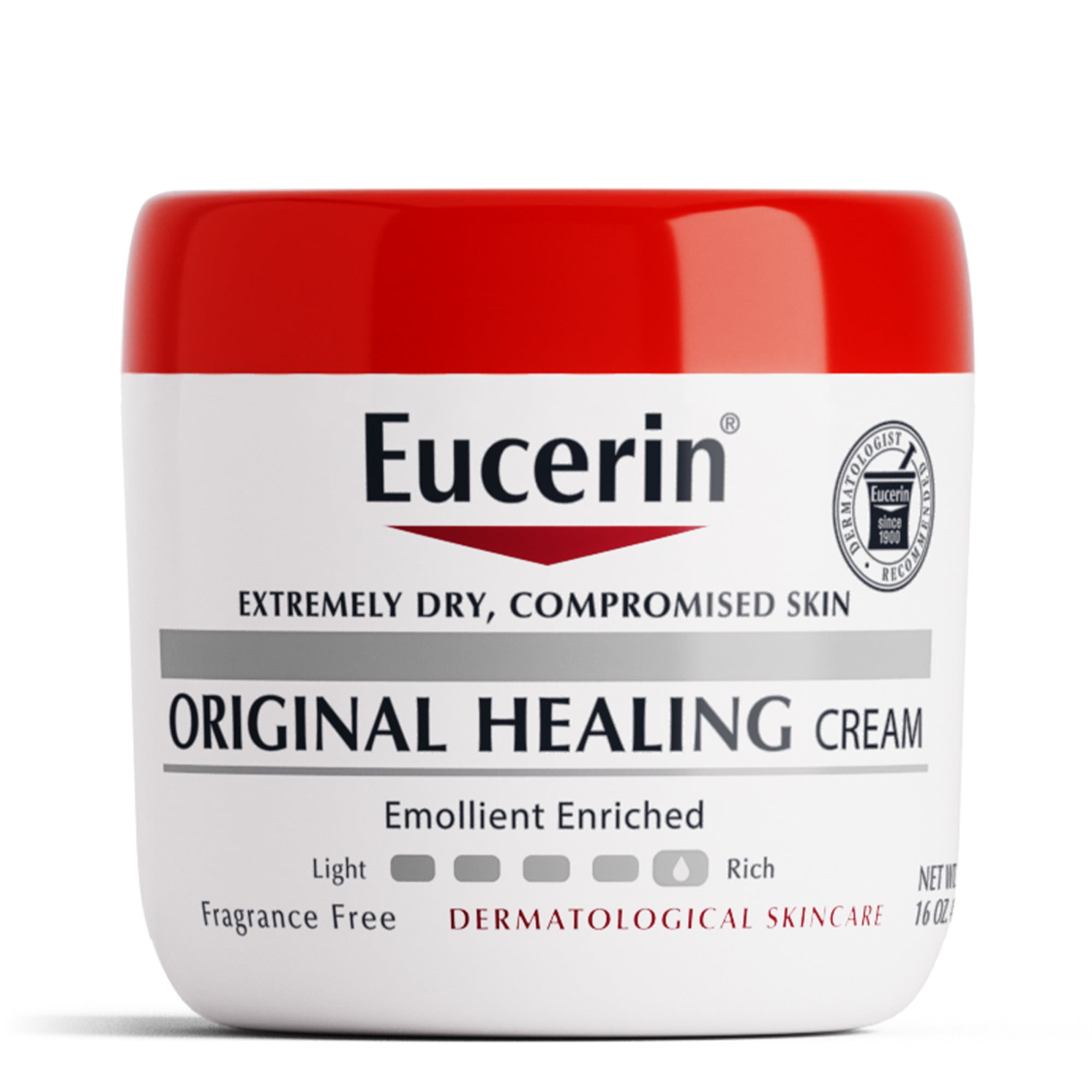 Eucerin Original Healing Body Cream for Extra Dry Skin, Emollient-Rich, Fragrance Free, 16 oz
