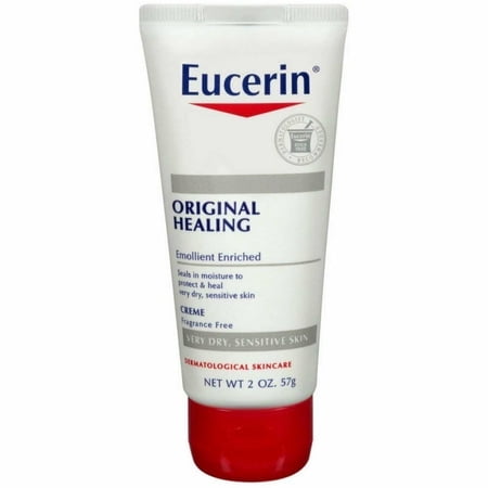 Eucerin Original Healing Emollient Rich Creme Fragrance, 2 oz, 4 Pack