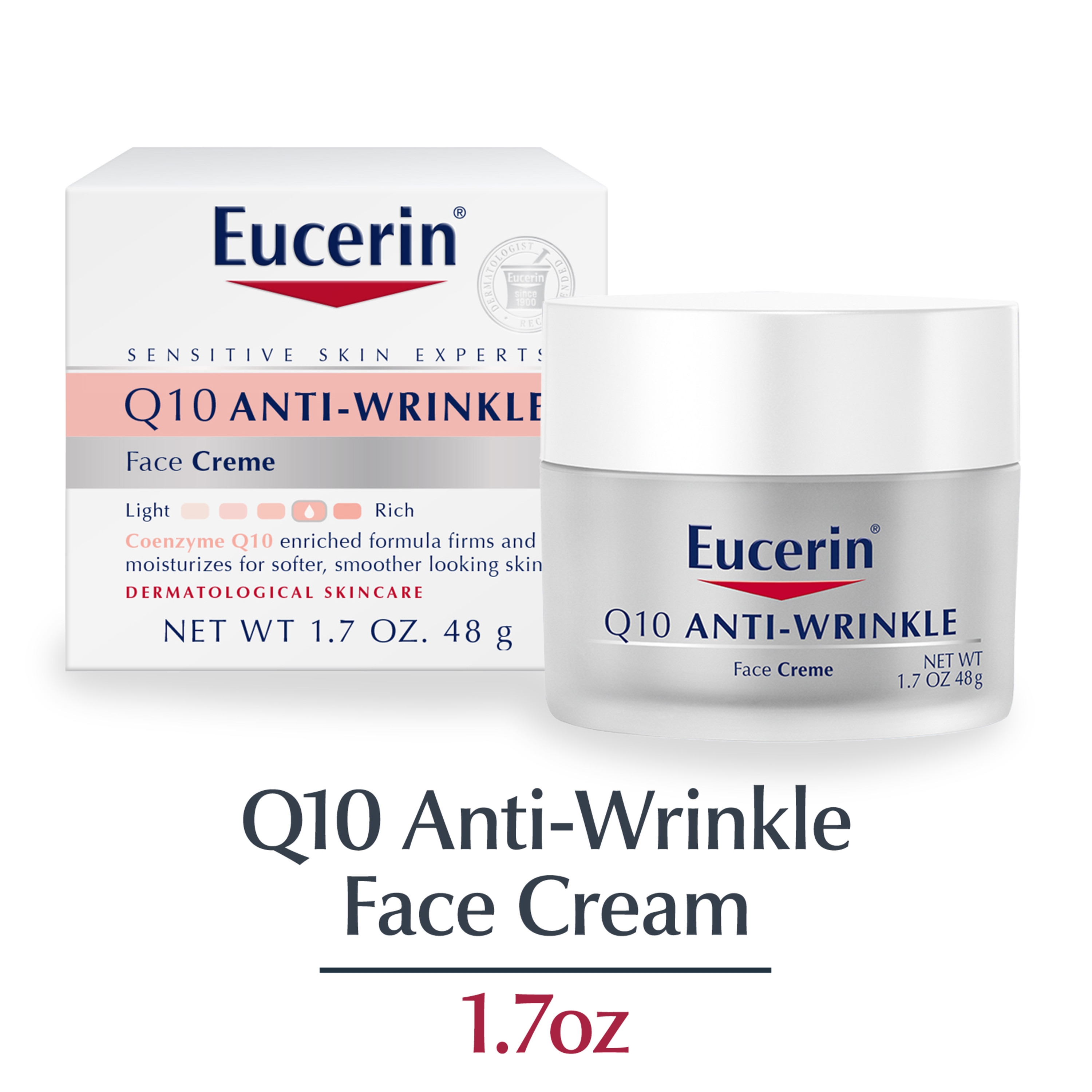 Eucerin Q10 Anti-Wrinkle Face Cream for Sensitive Skin, 1.7 Oz Jar - image 1 of 15