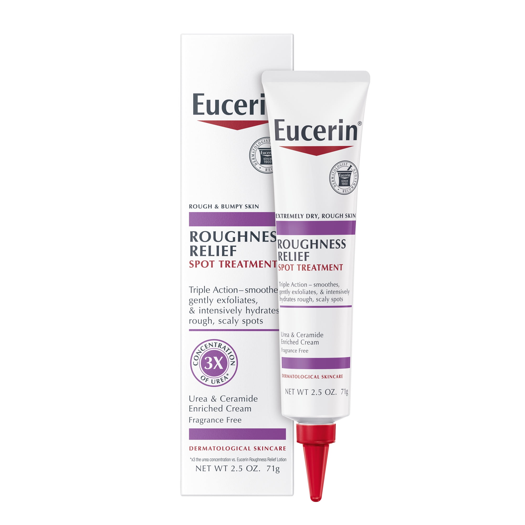 Eucerin Roughness Relief Spot Treatment, Fragrance Free, 2.5 oz Tube