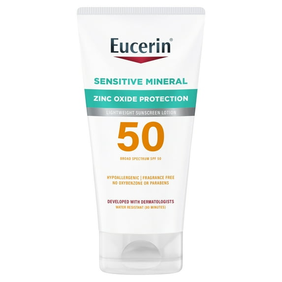 Eucerin Sun Sensitive Mineral Sunscreen Lotion SPF 50, 4 Fl Oz Tube