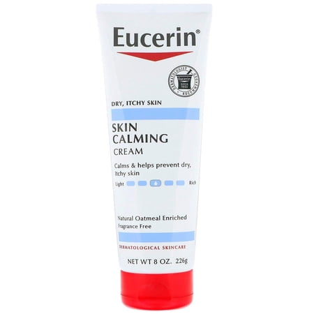 Eucerin Skin Calming Body Cream for Dry, Itchy Skin with Soothing Oatmeal, Fragrance Free, 8 oz