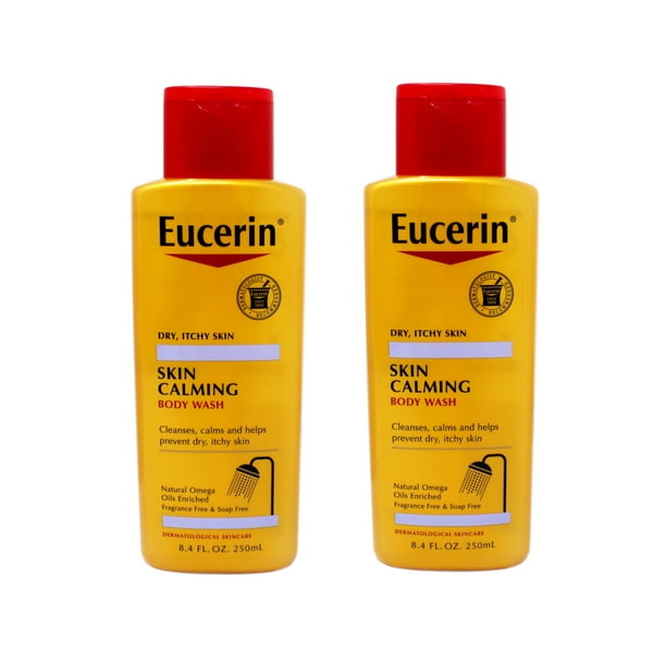 Eucerin Skin Calming Dry Itchy Skin Body Wash 8.40 oz (Pack of 2