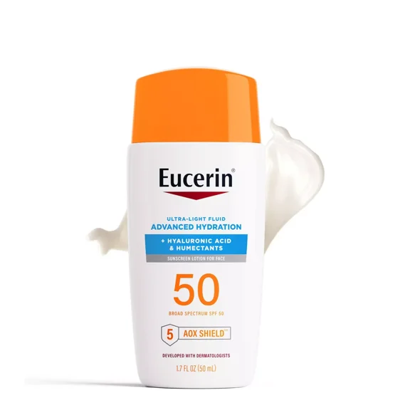 Eucerin Sun Advanced Hydration Ultra Lightweight Face Lotion Sunscreen SPF 50, 1.7 oz