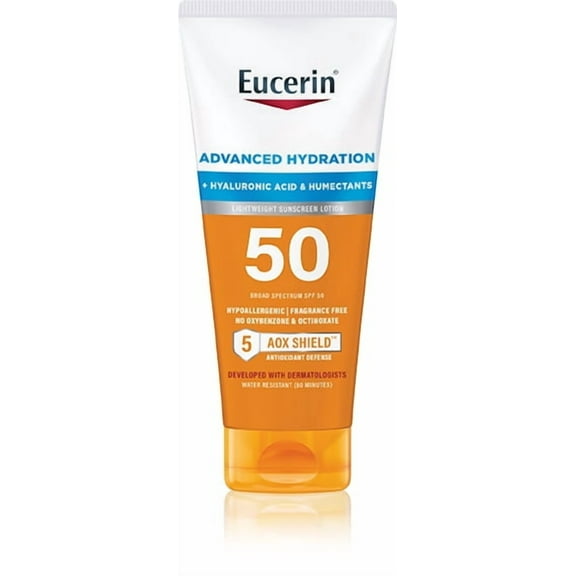Eucerin Sun, Advanced Hydration Lightweight Sunscreen Lotion, Adult, SPF 50, 5 fl oz
