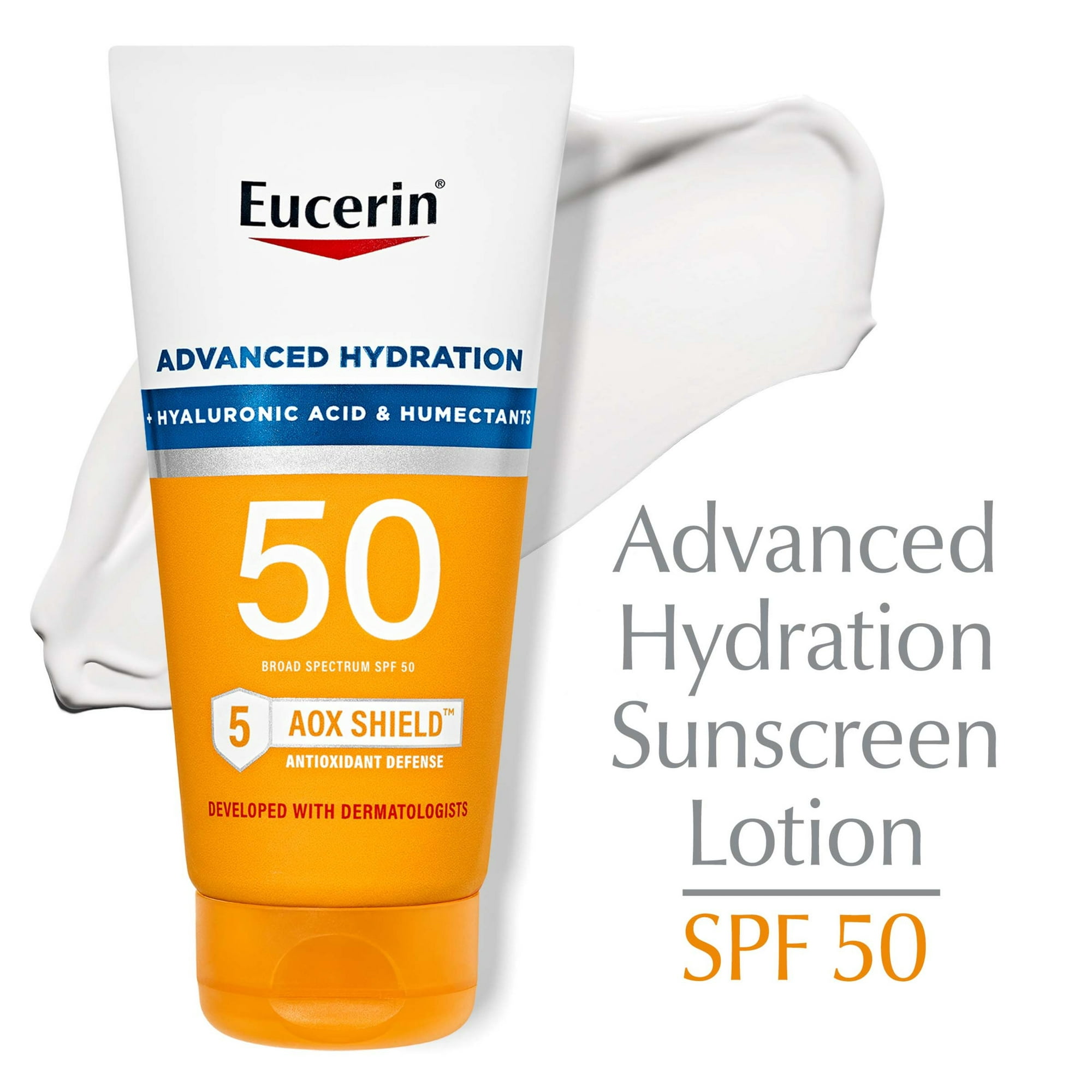 vacuüm ondanks afbetalen Eucerin Sun Advanced Hydration SPF 50 Sunscreen Lotion, 5 Fl Oz Tube -  Walmart.com