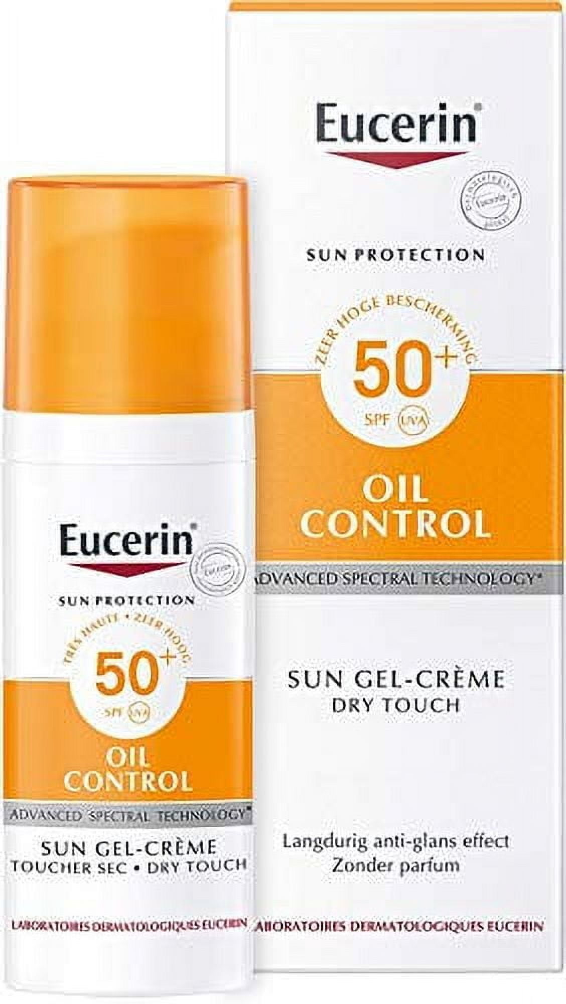 Eucerin Sun Oil Control SPF 50 Face Sunscreen Lotion with Oil Absorbing Minerals, 2.5 Fl Oz Bottle