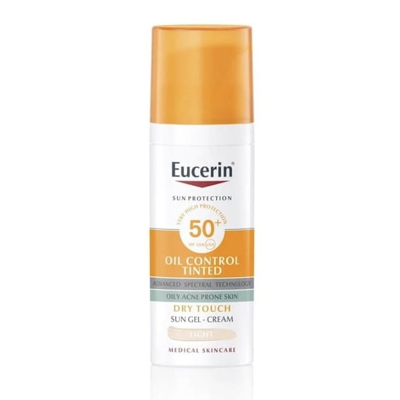 Eucerin Sun Oil Control Tinted Gel-Cream Dry Touch SPF50+ Light 50ml (1.69floz)