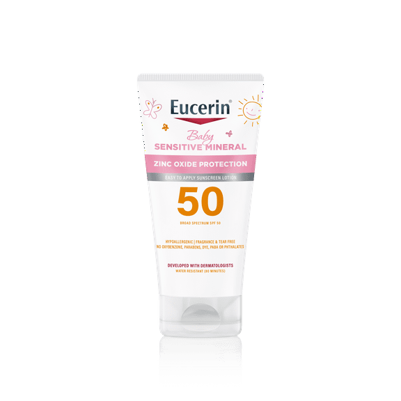 Eucerin Sun Sensitive Mineral Baby Sunscreen SPF 50, 4 Fl Oz Tube