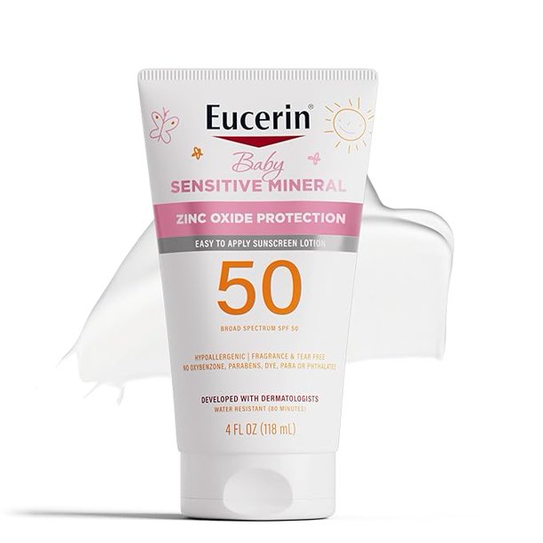 Eucerin Sun Sensitive Mineral Baby Sunscreen SPF 50, Sunscreen Lotion