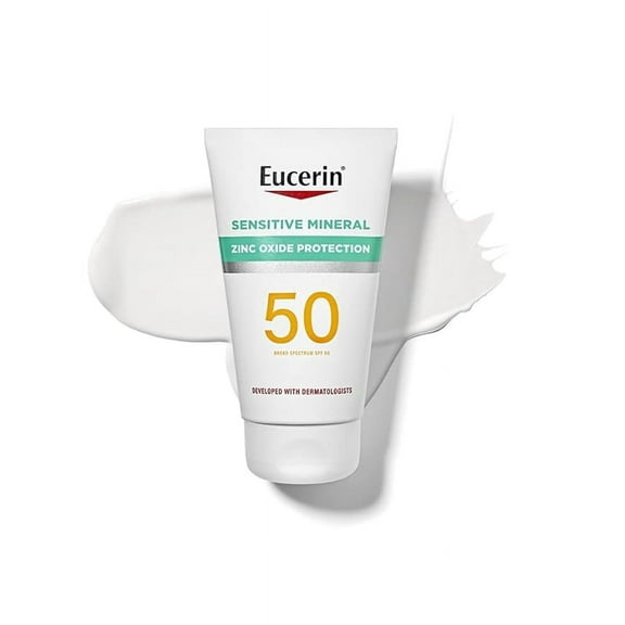 Eucerin Sun Sensitive Mineral Sunscreen Lotion SPF 50 With Zinc Oxide Protection, 4 Fl Oz Tube