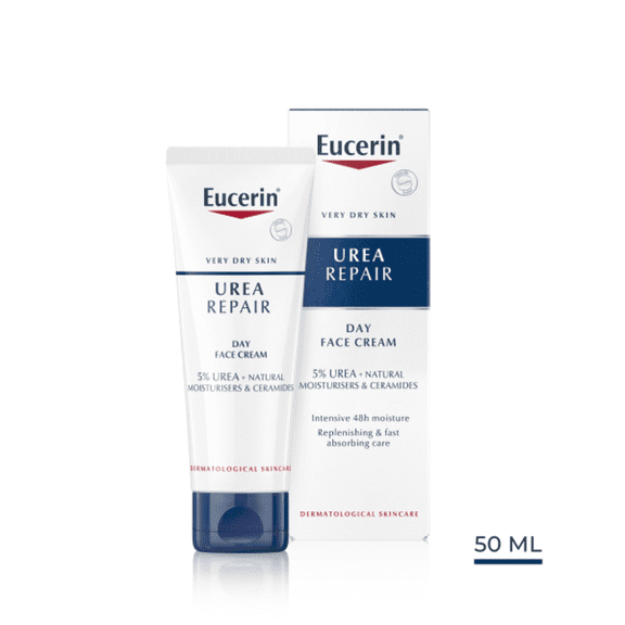 Eucerin UreaRepair Day Face Cream 5% Urea 50ml Intensive Hydration for Dry & Sensitive Skin