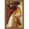 thumbnail image 1 of Eucharis - A Girl with a Basket of Fruit 28x40 Large Gold Ornate Wood Framed Canvas Art by Lord Frederick Leighton, 1 of 2