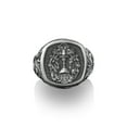 thumbnail image 1 of Eucharist Holy Communion, Sterling Silver Square Signet Ring, Mens Christian Rings, Catholic Gift for Women, Religious Friend Gift, Men Ring, 1 of 5
