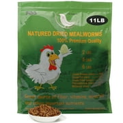 Euchirus 10LB Non-GMO Dried Mealworms, High Protein Bulk Mealworms for Chickens, Birds, Hamsters, Fish, Turtles