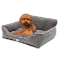 thumbnail image 1 of Euchirus Pet Dog Bed - Soft Plush Orthopedic Washable Dog Sofa with Waterproof Bottom, 1 of 18