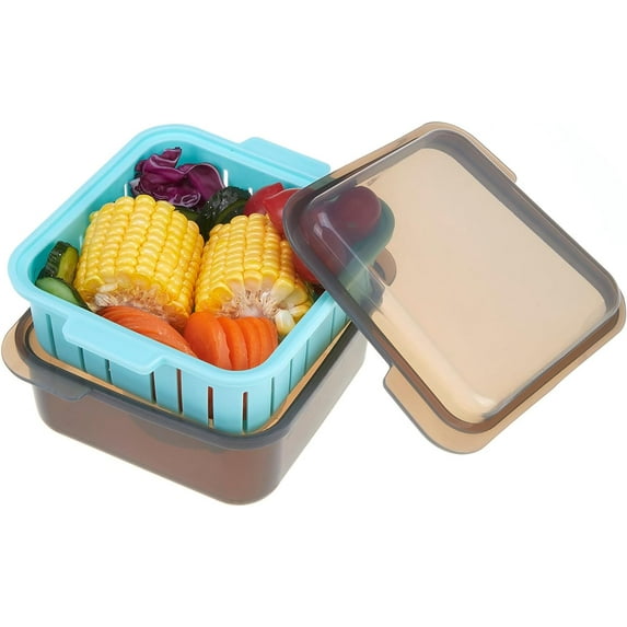 Euchoiz Microwave Steamer Silicone Cookware Food Container, with Removable Filter, BPA Free, 5.6x5.6x2 Inch