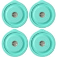thumbnail image 1 of EuChoiz Silicone Turquoise Cup Lids for Pyrex 7200-PC, (4 Pack), 1 of 9