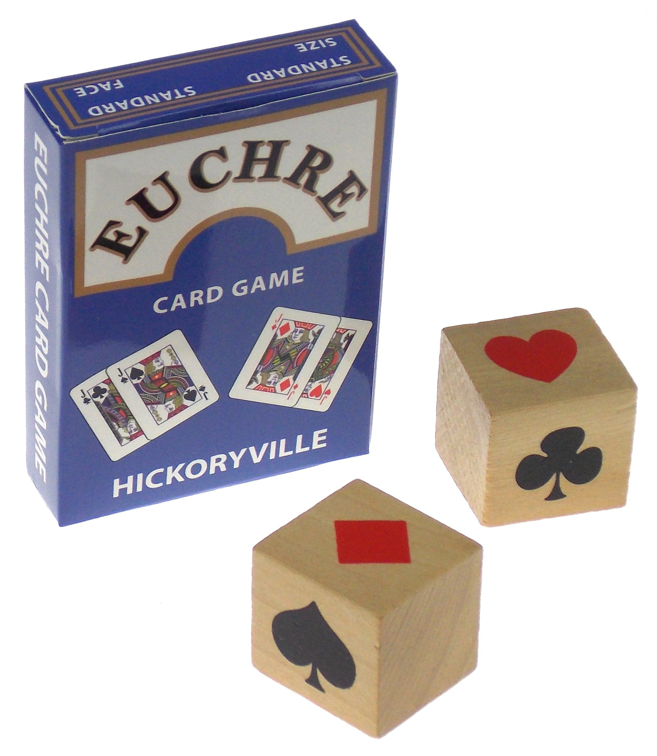 Euchre Playing Cards Bundle 2 Euchre Decks in 1 Box with 2 Suit Marker Dice