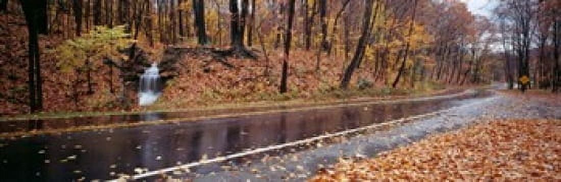 Euclid Creek Parkway Ohio USA Canvas Art - Panoramic Images (18 x 6)