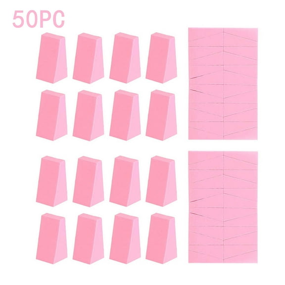 50Pcs Makeup Sponge For Face Curve Blending Small Wedge Smooth Beauty Sponge Applicator For Liquid Foundation Makeup Puff Pad Large Contouring Makeup Womens Face Shavers & Makeup Sponges Dry Pads for