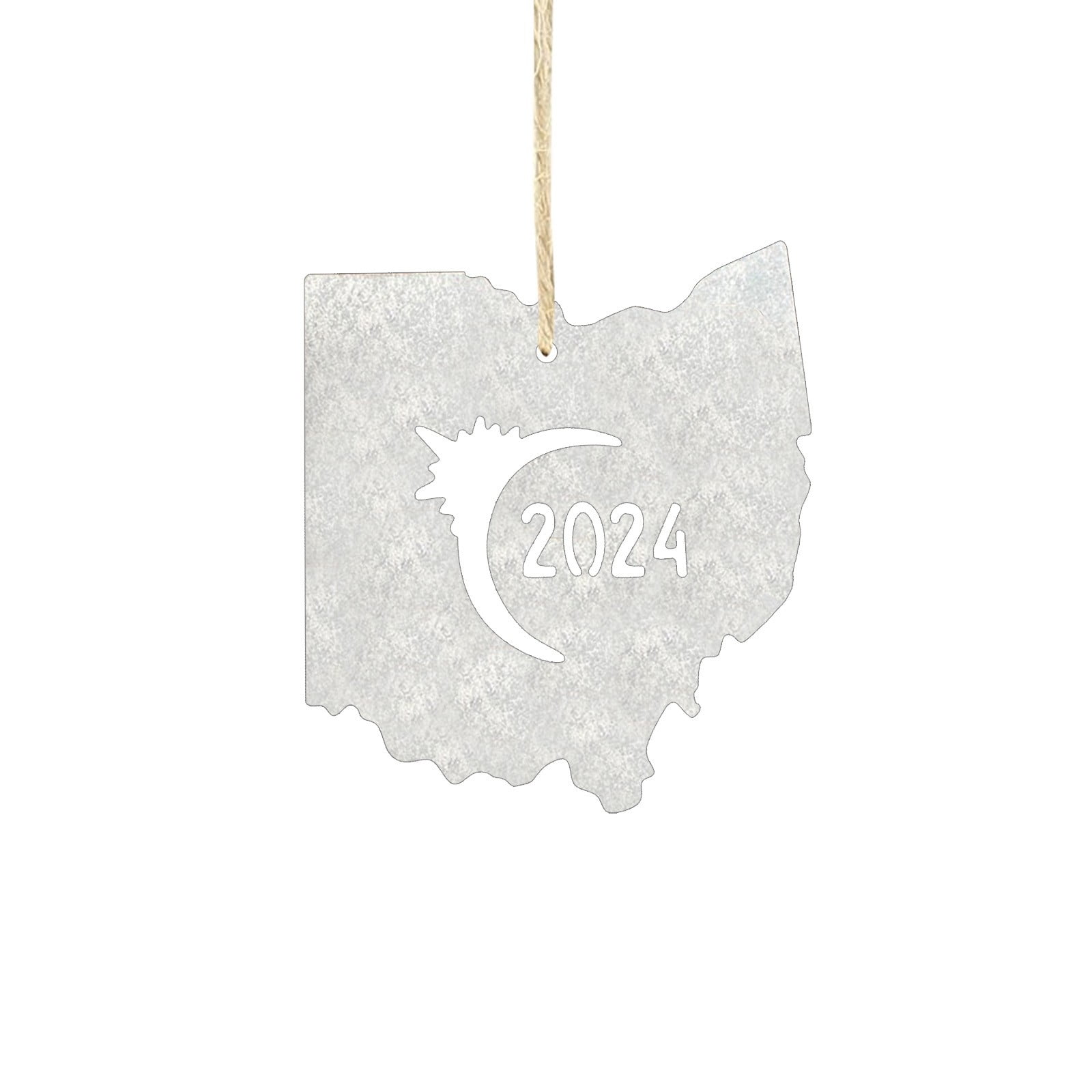 Eudgs TOTALITY 2024 Commemorative Metal Ornament For Family And Friends