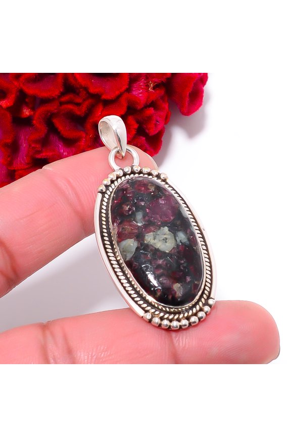 Eudialyte - Russia Designer Handmade 925 Sterling Silver Pendant 2.03" P96663, Christmas Gift
