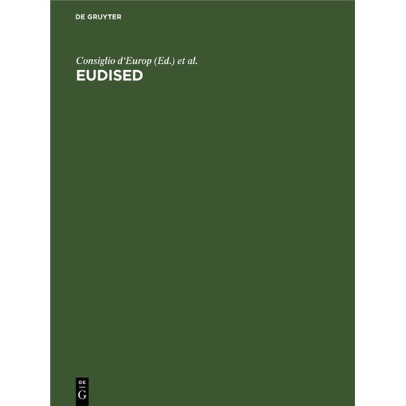 Eudised: Theasaurus Multilingue Per Il Trattamento Dell' Informazione Nel Settore Dell'istruzione, (Hardcover)
