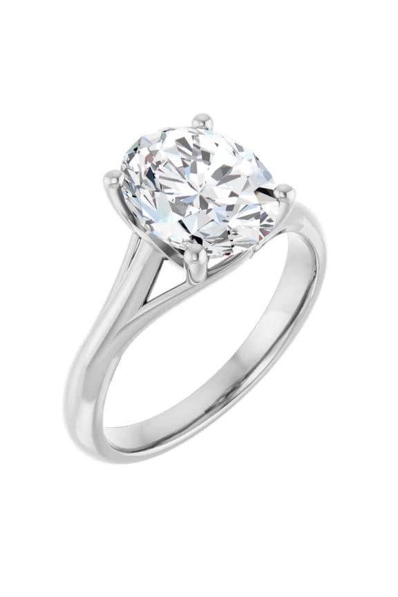 Eudora 3 Carat Oval Moissanite Engagement Ring Solitaire