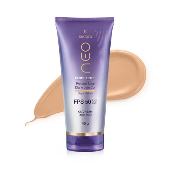 Eudora - Linha Neo Dermo (Protecao) - CC Cream FPS 50 Bege Natural 40 gr - (Neo Dermo (Protection) Collection - CC Cream SPF 50 Natural Beige Net 1.41 Oz)