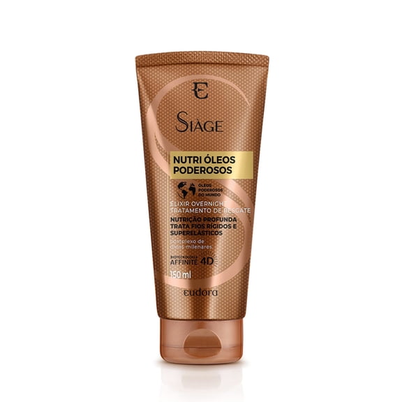 Eudora - Linha Siage (Nutri Oleos Poderosos) - Elixir Capilar Tratamento Overnight 150 Ml - (Siage (Poweful Nourishing Oils) Collection - Overnight Treatment Hair Elixir 5.07 Fl Oz)