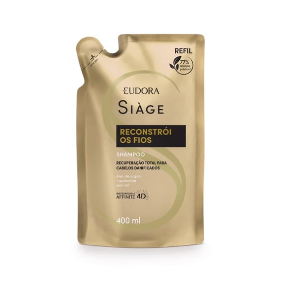 Eudora - Linha Siage (Reconstroi os Fios) - Refil Shampoo 400 Ml - (Siage (Reconstructs Strands) Collection - Refill Shampoo 13.52 Fl Oz)