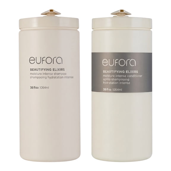 Eufora Beautifying Elixir Moisture Intense Shampoo & Conditioner 36 Oz Set