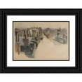 thumbnail image 1 of Eugène Béjot 18x14 Black Ornate Wood Framed Double Matted Museum Art Print Titled - Paris Seen from the Heights of Montmartre. (1867 - 1931), 1 of 5