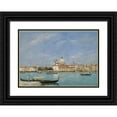 thumbnail image 1 of Eugène Boudin 14x11 Black Ornate Wood Framed Double Matted Museum Art Print Titled: Venice, Santa Maria Della Salute from San Giorgio (1895), 1 of 5