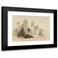 thumbnail image 1 of Eugène Boudin 24x18 Black Modern Framed Museum Art Print Titled - Crinolines and Cabins (1865), 1 of 5