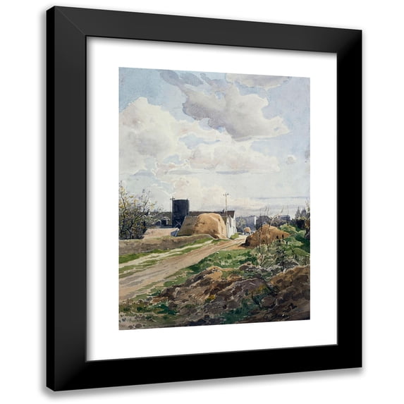 Eugène Bourgeois 11x14 Black Modern Framed Museum Art Print Titled - Rue Sacrot (1855-1901)