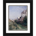 thumbnail image 1 of Eugène Bourgeois 15x18 Black Ornate Wood Framed Double Matted Museum Art Print Titled - Rue De La Fontaine in Mulard (1888), 1 of 5