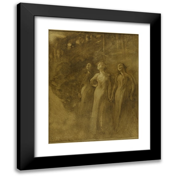 Eugène Carriere 12x14 Black Modern Framed Museum Art Print Titled - Youth (1897)