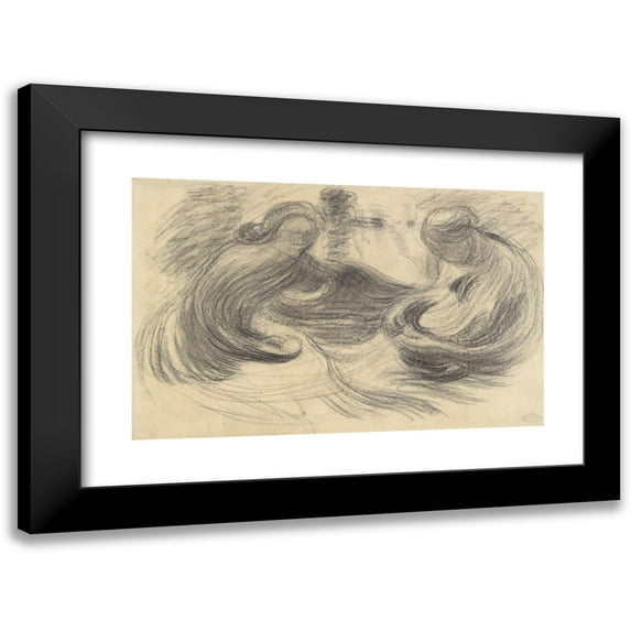 Eugène Carriere 14x11 Black Modern Framed Museum Art Print Titled - Femmes Assisses (Seated Women)