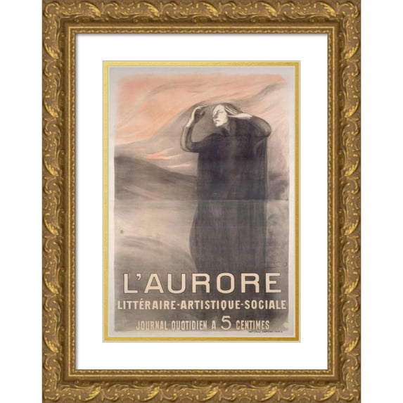 Eugène Carriere 18x24 Gold Ornate Framed and Double Matted Museum Art Print Titled - L'Aurore (1897)