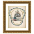 thumbnail image 1 of Eugène Charpentier 20x24 Gold Ornate Framed and Double Matted Museum Art Print Titled - Design for a Firescreen with a Table with a Vase of Flowers, Books, and Teapot (Late 18th Century), 1 of 4
