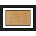 thumbnail image 1 of Eugène Delacroix 14x10 Black Ornate Wood Framed Double Matted Museum Art Print Titled: Battle Scene with a Prisoner Being Bound, After Raphael (ca. 1823), 1 of 5