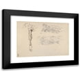 thumbnail image 1 of Eugène Delacroix 18x14 Black Modern Framed Museum Art Print Titled - Shaped; Three Studies of a Male Cadaver, 1 of 5
