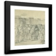 thumbnail image 1 of Eugène Delacroix 20x24 Black Modern Framed Museum Art Print Titled - Study for ‘The Sultan of Morocco and His Entourage’ (1845), 1 of 5