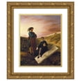 thumbnail image 1 of Eugène Delacroix 20x24 Gold Ornate Framed and Double Matted Museum Art Print Titled - Hamlet and Horatio at the Cemetery (1835), 1 of 4