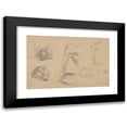 thumbnail image 1 of Eugène Delacroix 24x17 Black Modern Framed Museum Art Print Titled - Head, Shoulder, and Foot, Studies for ‘Scenes from the Chios Massacres’ (1823), 1 of 5