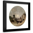 thumbnail image 1 of Eugène Deshayes 12x14 Black Modern Framed Museum Art Print Titled - Romantic Landscape with Windmill (1873), 1 of 1