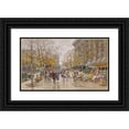 thumbnail image 1 of Eugène Galien-Laloue 14x10 Black Ornate Wood Framed Double Matted Museum Art Print Titled: Place from Madeleine, 1 of 5
