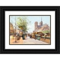 thumbnail image 1 of Eugène Galien-Laloue 14x11 Black Ornate Wood Framed Double Matted Museum Art Print Titled: Notre Dame De Paris, 1 of 5